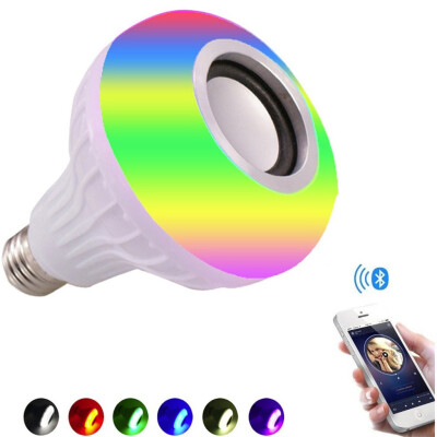 

〖Follure〗12W LED Wireless Blueteeth Music Light Bulb RGB E26 Lamp Bulit-in Audios Speaker