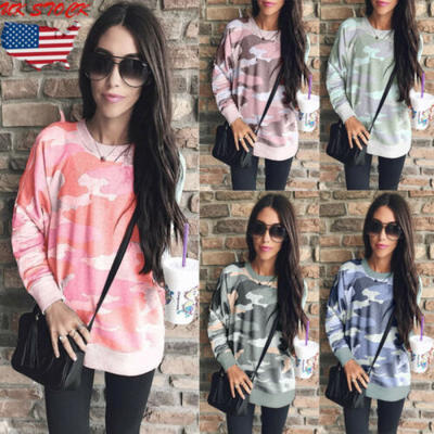

Womens Long Sleeve Hoodie Sweatshirt Sweater Letter Casual Pullover Top Jumper