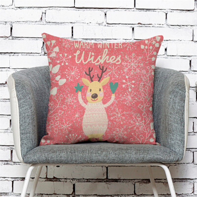 

Siaonvr Home Decor Cushion Cover Merry Christmas Pillowcase Sofa Throw Pillow Covers