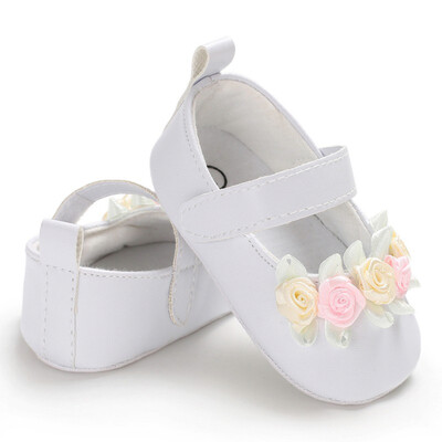 

Soft Soled Non-slip Footwear Flower Shoes Baby Girls PU First Walkers Princess Walking Shoes