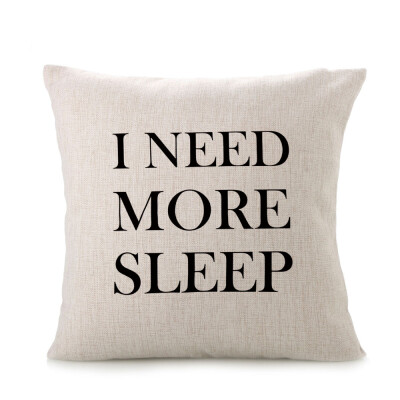 

Siaonvr I NEED MORE SLEEP Sofa Bed Home Decoration Festival Pillow Case Cushion Cover