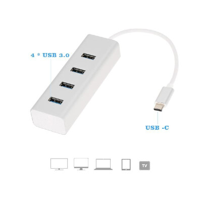 

USB 31 Type-C to 4 USB 30 OTG Hub Adapter Data Cable for New MacBook 12" Google Chromebook Pixel Nokia N1 Tablet