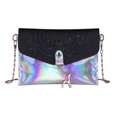 

Girls Hollowed Laser Shoulder Handbags Women Chain Small Deer Crossbody Bag
