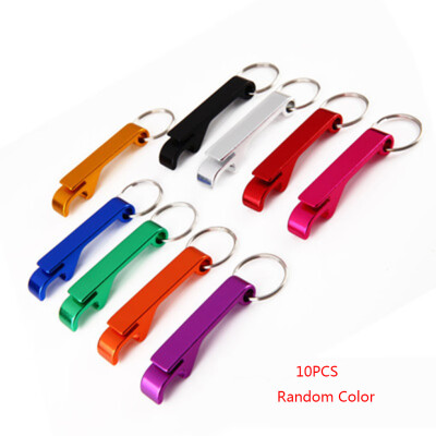 

10pcs Aluminium Alloy Bottle Opener Multifunction Keyring Can Beer Bottle Opener Kitchen Tools