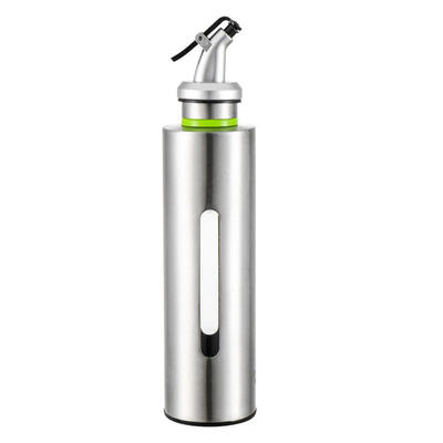 

Stainless Steel Visible Oil Bottle Kitchen Seasoning Storage Dispenser