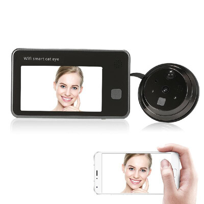 

720P WiFi Visual Intercom Door Phone 43" Monitor Wireless Digital Peephole Door Viewer 2-way Audio Video Door Eye Doorbell HD 10