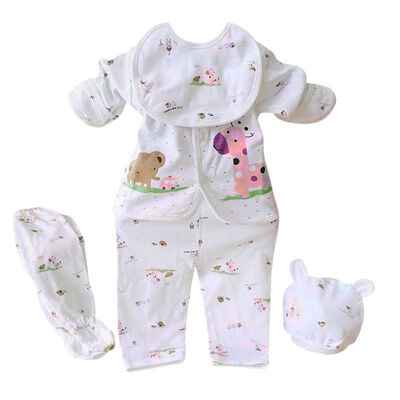 

5 Pcs Newborn Baby 100 Cotton Shirt&Pants Suits Infant Clothes Outfits 0-3M