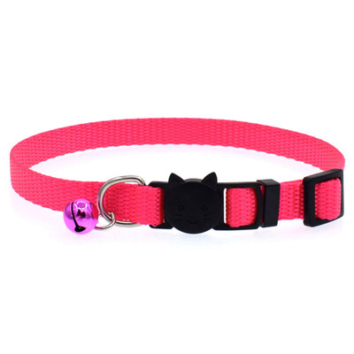 

Cat Nylon Collar Adjustable Safety Buckle Colorful Bell Pet Supplies Collar Necklace