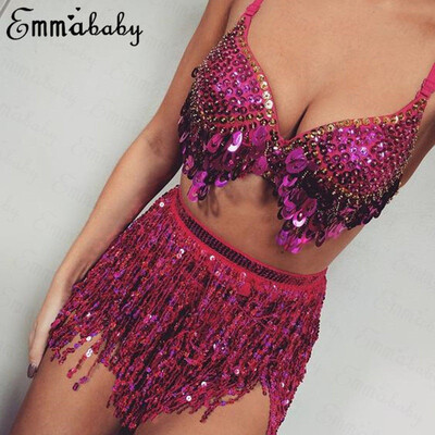 

Sequin Shiny Club Party Mini Skirt Dress Dance Bling Fringe Sexy Women Skirt Belly Dance Belt Hip Scarf