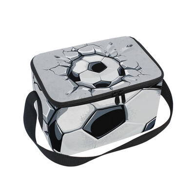 

ALAZA Lunch Box Insulated Fracture Wall Football Lunch Bag Large Cooler Tote Bagfor Men Women