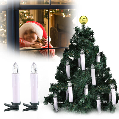 

LED Flameless Candles10x LED Flameless Cordless Candles Light with Clips Home Wedding Party Christmas DecorFlameless Candles