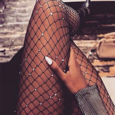 

Sexy Womens Bling Crystal Rhinestone Fishnet Pantyhose Tights Stockings Fashion