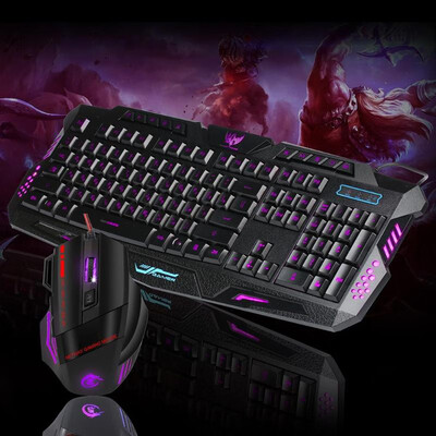 

HXSJ J20 USB Wired Backlight Gaming Keyboard 3200DPI Adjustable Mouse Kit