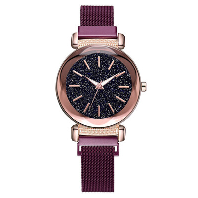 

Luxury Purple Women Watches Fashion Minimalist Reloj Mujer Starry Sky Magnetic Watch Ladies Casual Watch Female Wristwatch 533