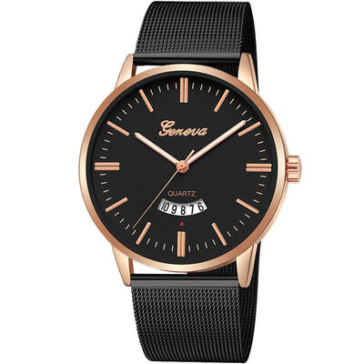 

2018 GENEVA Relogio Feminino Watch Luxury Mesh Band Stainless Steel Analog Quartz Wristwatch Rose Gold Silver Watches