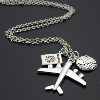 

Faddish Gift Retro Necklace Airplane The Traveling Pendant