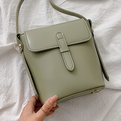 

Joker ins tide womens new 2019 vintage soft leather bucket bag fashion Messenger bag large capacity simplicity