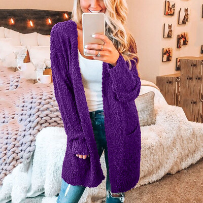 

Roseonmyhand Women Loose Winter Warm Wool Pockets Cardigan Coat Oversized Outwear Jacket