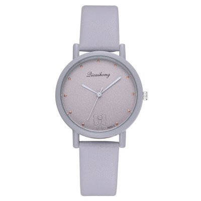 

Simple&fashionable solid color casual quartz watch high quality PU leather wrist watch