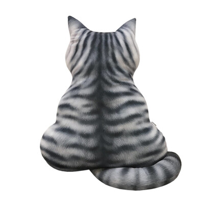 

JPGIF 3D Printed Cat Back Cushion Plush Toy Gift Simulation Cat Pillow