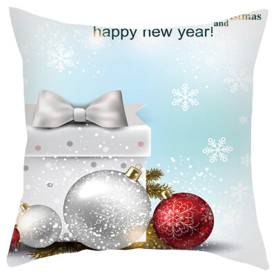 

Siaonvr Merry Christmas Short Plush Pillowcase Sofa Pad Set Home Decoration 18x18 Inch