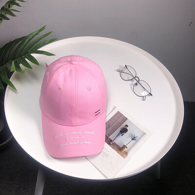 

New Korean version of female dome cap with duck tongue leisure embroidery letters outdoor sunshade trend mens baseball cap