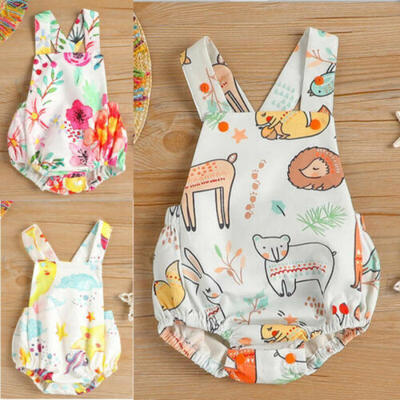 

Newborn Baby Girls Flowers Romper Jumpsuit Bodysuit Outfits Clothes Sunsuit New