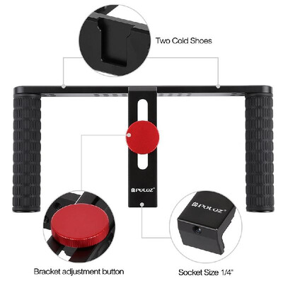 

PULUZ Mobile Live Set Aluminum Rabbit Cage Set with Microphone Mini Tripod