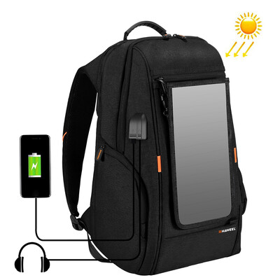 

Outdoor Charging Backpack with USB Port Waterproof Breathable Travel Bag Wear-resisting Anti-theft Backpack with Solar Panel