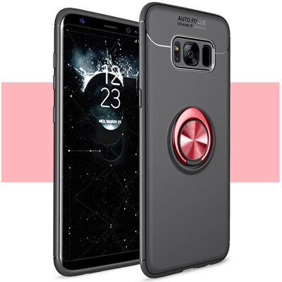 

Finger Ring Stand Case Samsung Galaxy S8 Magnetic Case Samsung S8 SM-G950FD SM-G950F Soft TPU Armor Cover