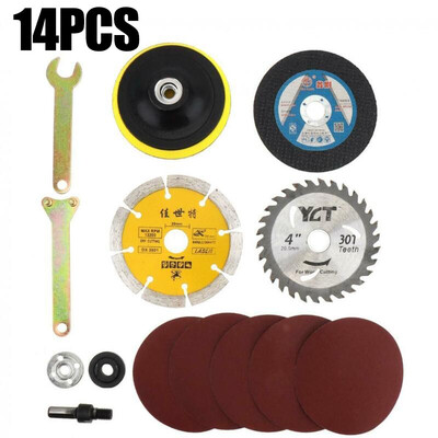 

14Pcsset Electric Drill Angle Grinder Connecting Rod Converter Polishing Tool For Most Drills And Power Tools