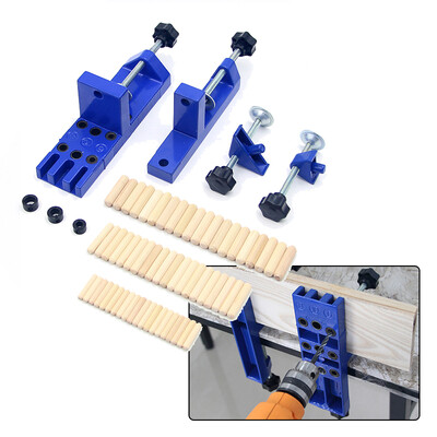 

Handheld Woodworking Doweling Jig Drill Guide Wood Dowel Drilling Pins Depth