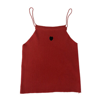 

Women Summer Fashion Concise Casual Sexy All-match Solid Color Slim Fit Camisole Top