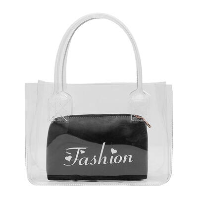 

Transparent PVC Women Casual Beach Shoulder Handbags Clutch Shopping Totes