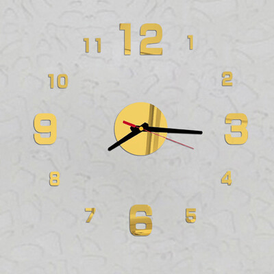 

Gobestart Fashion Acrylic DIY Self Adhesive Interior Wall Creative Decoration Clock