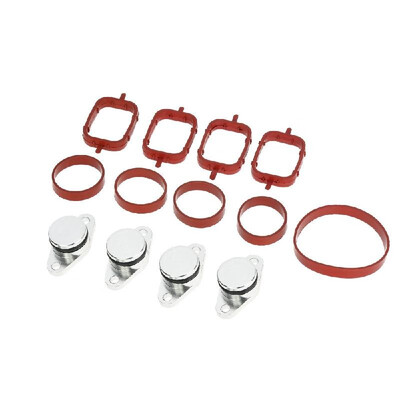 

4 PCS 22mm Diesel Swirl Flap Blanks Replacement Bungs with Intake Manifold Gaskets for BMW 320d 330d 520d 525d 530d 730d
