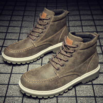 

Joker mens Martin boots trend high to help mens boots locomotive British men Martin shoes leather tooling boots casual