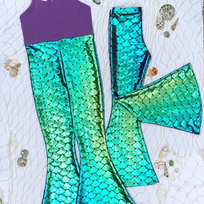 

SUNSIOM Toddler Kids Baby Girls Pants Mermaid Leggings Wide Leg Pant Slim Fit Trousers