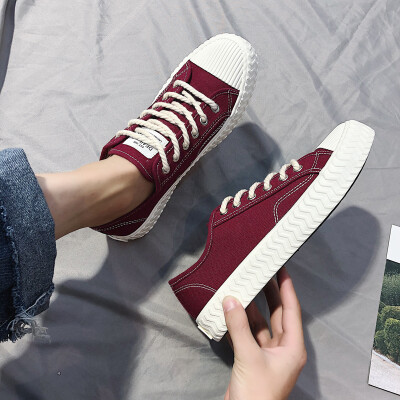 

Mens shoes summer 2019 new net red trend Joker casual canvas shoes Korean autumn shoes low tide shoes