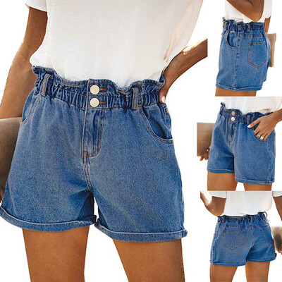 

〖Follure〗Summer Women Fashion Pocket Jeans Female Button High Waist Sexy Shorts