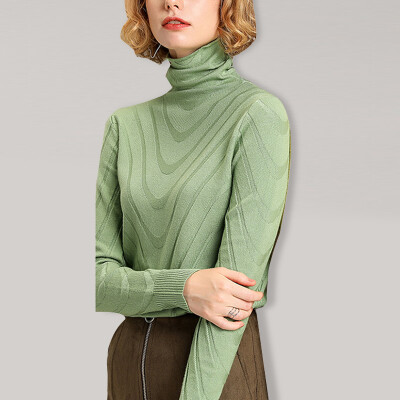 

Winter Womens Slim Knitted Turtleneck Sweater Jumper Pullover Solid Color Tops