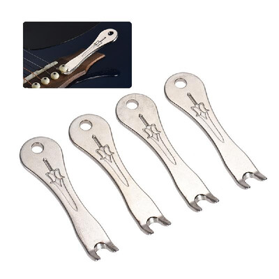 

4pcs Acoustic Guitar Bridge Pin Remover String Peg Puller Pulling Tool Zinc Alloy Guitar Maintenance Repair Tool