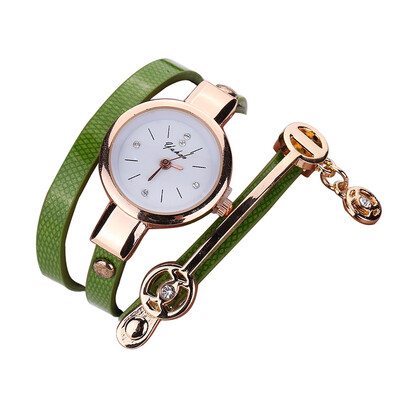 

Fashion circle ladies watch explosion models PU strap watch couple quartz watch women watch band