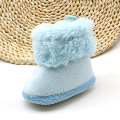 

New Fashion Baby Girl Winter Warm Shoes Booties Soft Soled Keep Warm Toddler Girls Boys Crib Bebe Shoes Booties