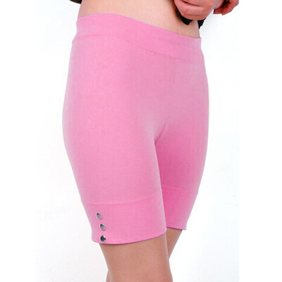 

Womens Casual Solid Summer Leggings Slim Fitness High Stretch Short Sporting Leggings