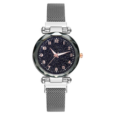 

Women Watches Luminous Dial Ladies Quartz Wristwatch Romantic Starry Sky Mesh Belt Strap Roman Numerals Clock Reloj Mujer 5050
