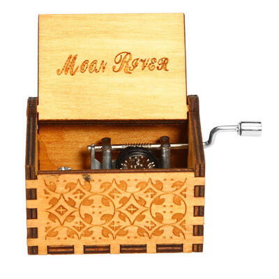 

Vintage Wooden Music Box Antique Hand Crank Clockwork Music Box Home Decor