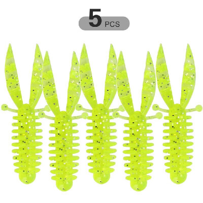 

5PCS Soft Shrimp 55cm 15g Bait Soft Lures 10cm 10g Swimbait for Freshwater Fishing