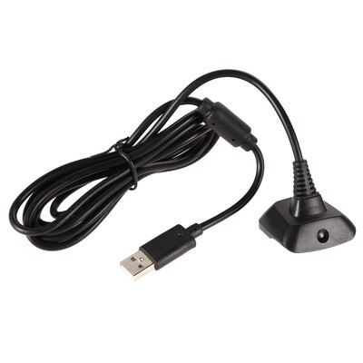 

New USB Play&Charger Charge Cable Adapter For XBOX 360 Controller Black FE