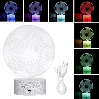 

3D Helmet Night Light 3D Led Illusion Lamp 37 Colors Changing Lights Bedside Table Desk Lamp with Touching Control for Kids Gifts